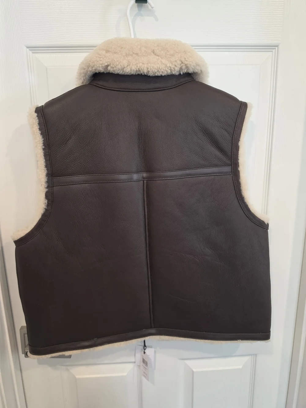NWT Reversible Coach Brown Leather And Shearling Vest Sizes-M &L